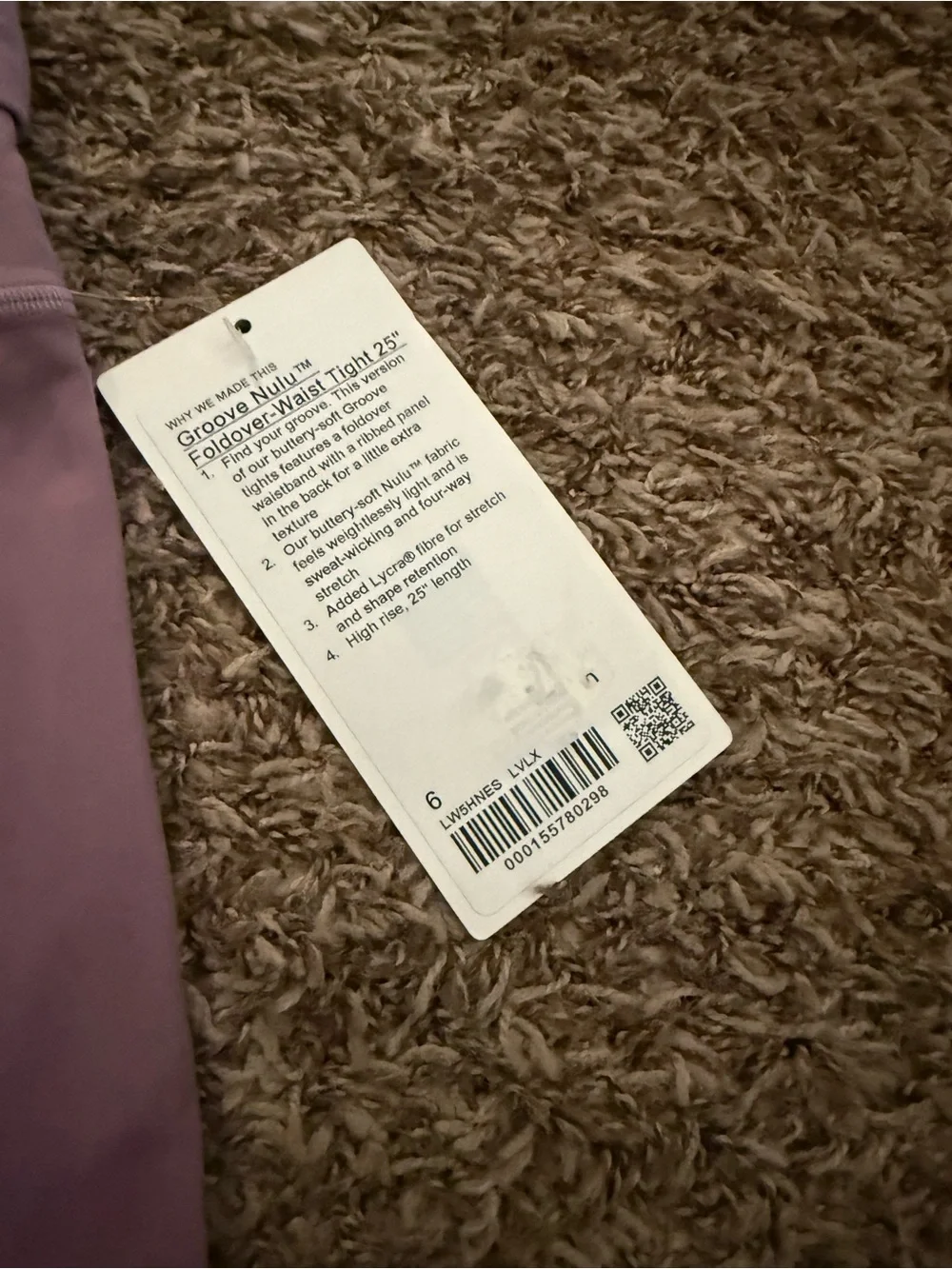 lululemon mauve/purple High-Rise Foldover‎ Leggings
